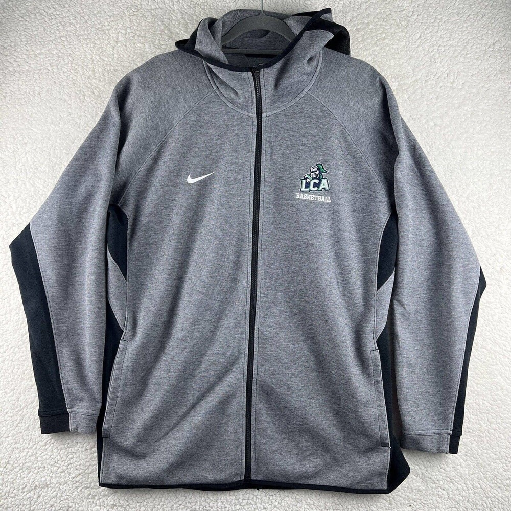 Nike Dri Fit Men’s LCA Basketball Logo Full Zip Hooded Adult Jacket Size XL